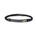 BORSARI PULSERA ACERO POLIESTER ORO 18kts.