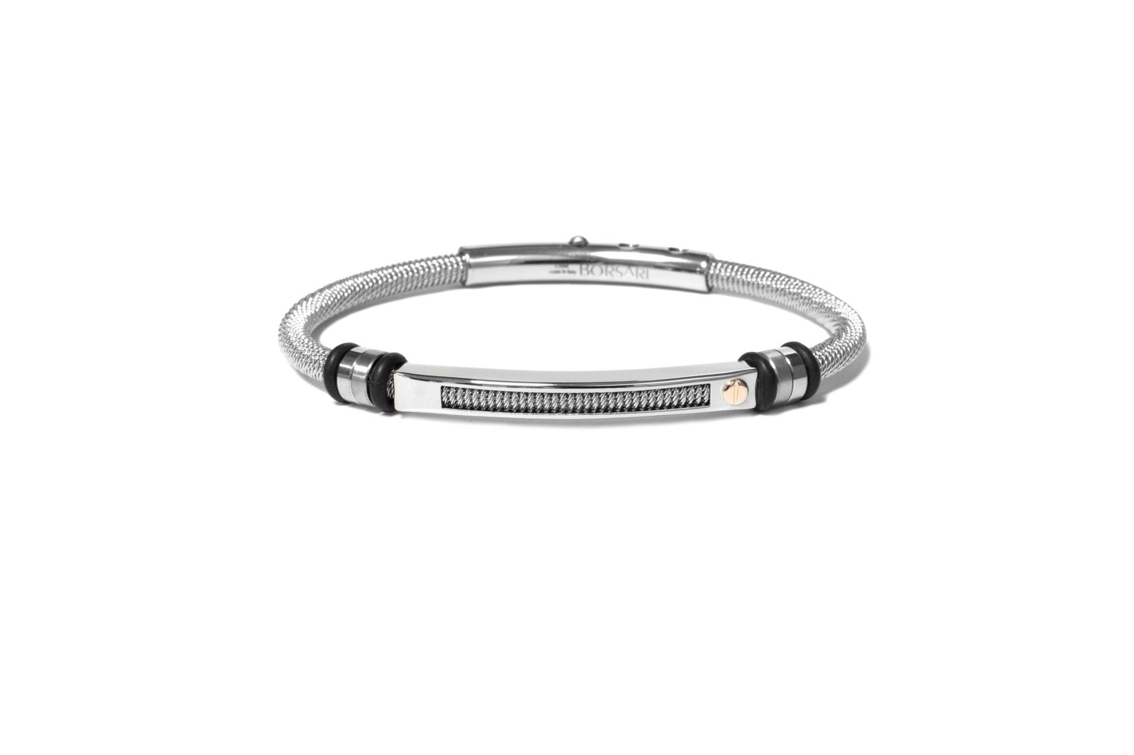 9f4bc7fbaf3d4a6990c4eca39a5b24e6 BORSARI PULSERA ACERO ORO 18kts. - Imagen 1