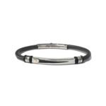 BORSARI PULSERA ACERO POLIESTER ORO 18kts.