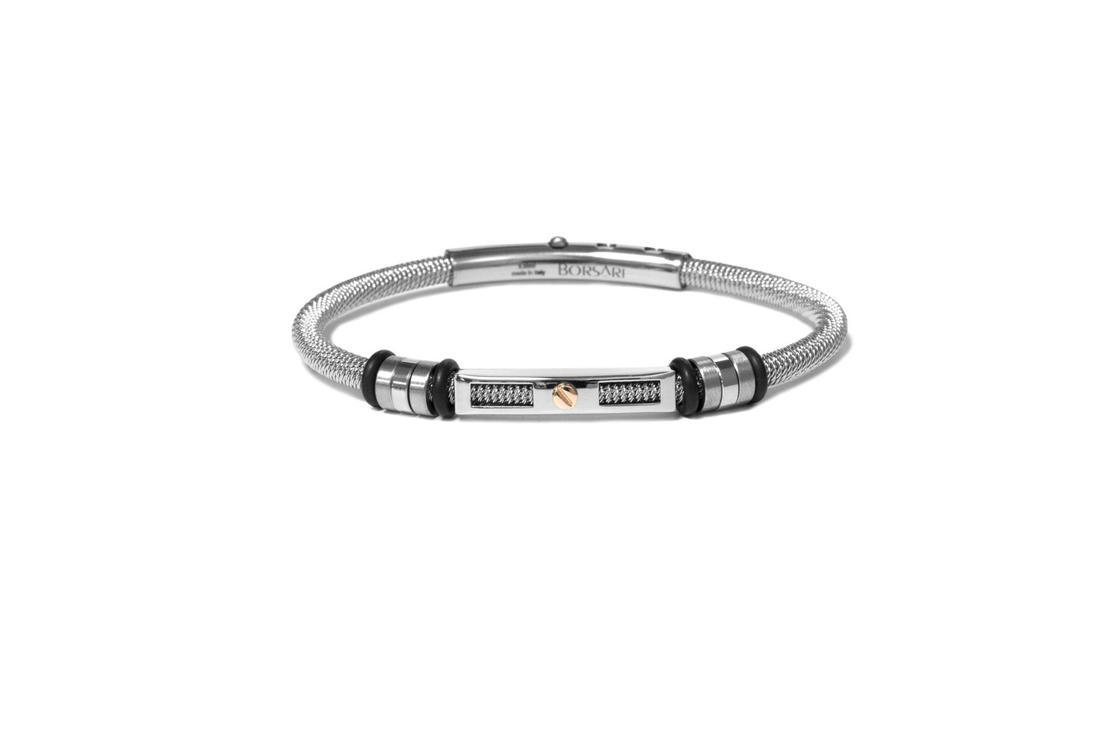 ffb3a073300c432c9a72d8c98b1db0ae BORSARI PULSERA ACERO ORO 18kts. - Imagen 1