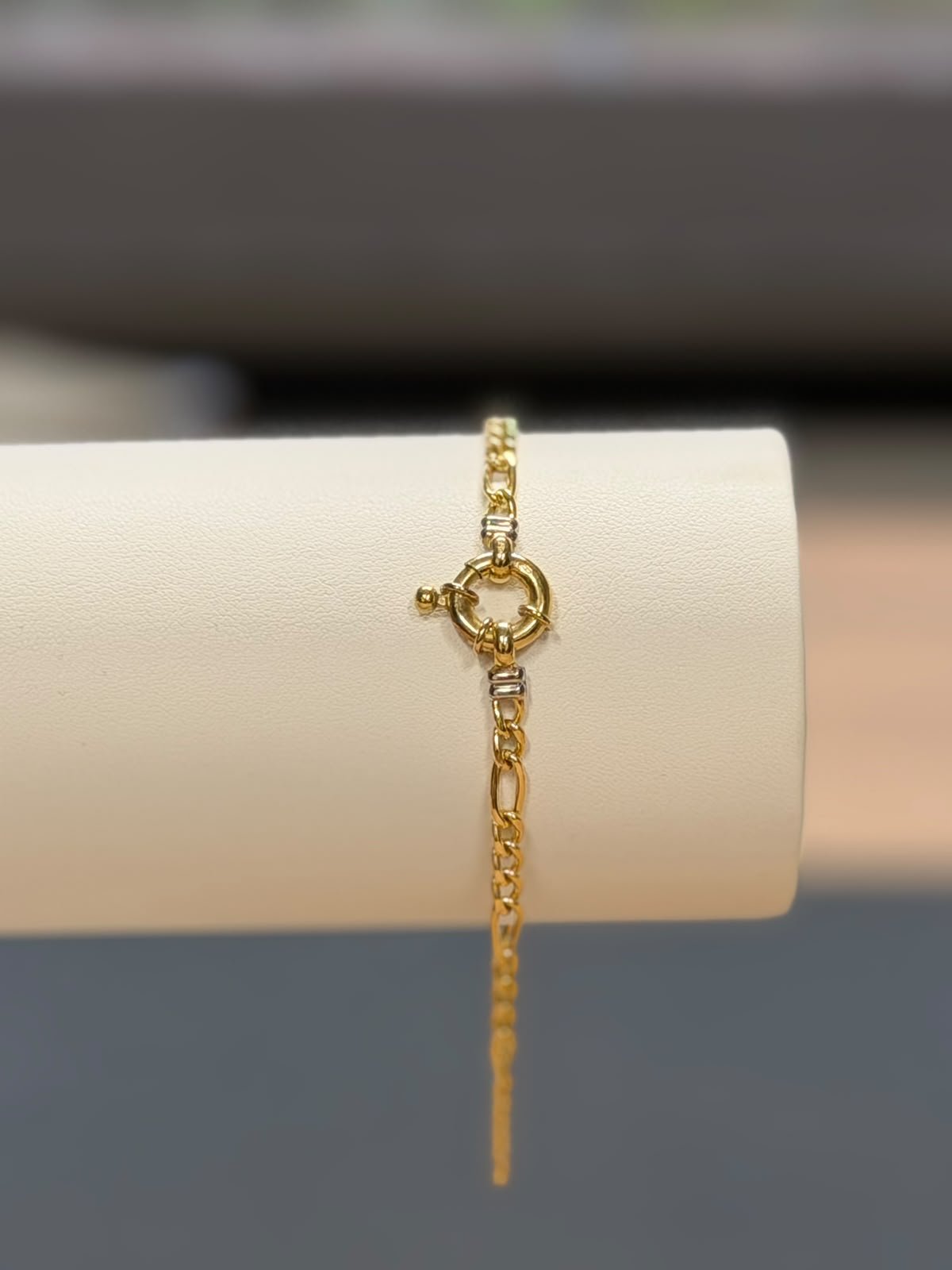 49 Pulsera oro combinado italiano 20 cm 5,1 gramos - Imagen 1